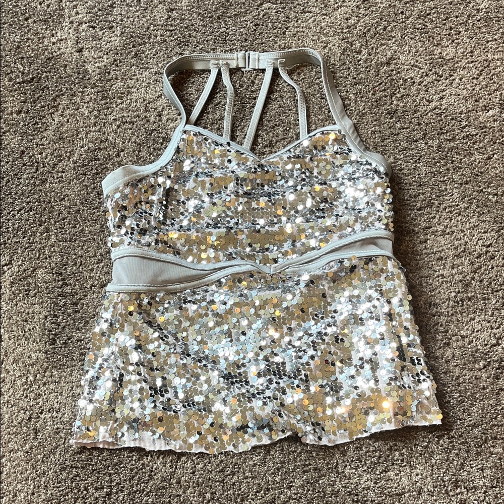 Balera Silver and Gold Sequin Dance Costume
